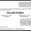 Polder Oswald 1929-1998 Todesanzeige